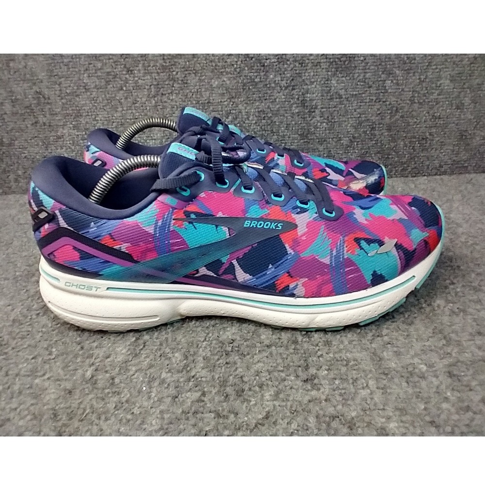 Brooks Ghost 15 Running Shoes Womens 12 Multi Color Abstract 1203801B423